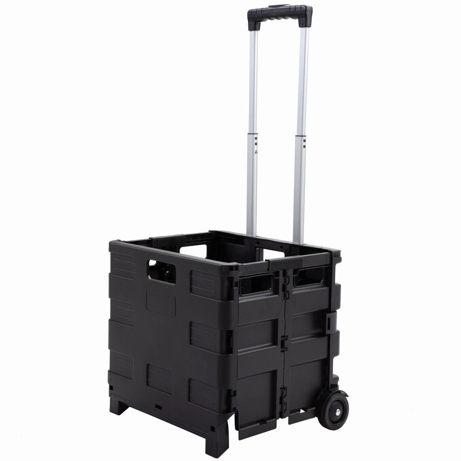 Foldable Shopping Cart Trolley | Pack & Roll Folding Crate | Portable Grocery Basket
