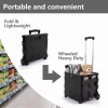 Foldable Shopping Cart Trolley | Pack & Roll Folding Crate | Portable Grocery Basket