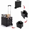 Foldable Shopping Cart Trolley | Pack & Roll Folding Crate | Portable Grocery Basket