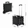 Foldable Shopping Cart Trolley | Pack & Roll Folding Crate | Portable Grocery Basket