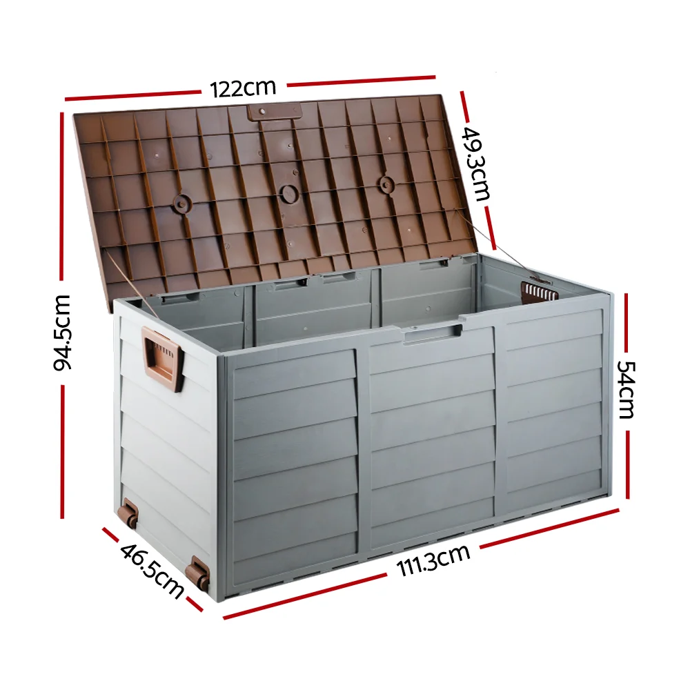 Gardeon Outdoor Storage Box | Lockable Garden Tool Container | 290 litre Capacity