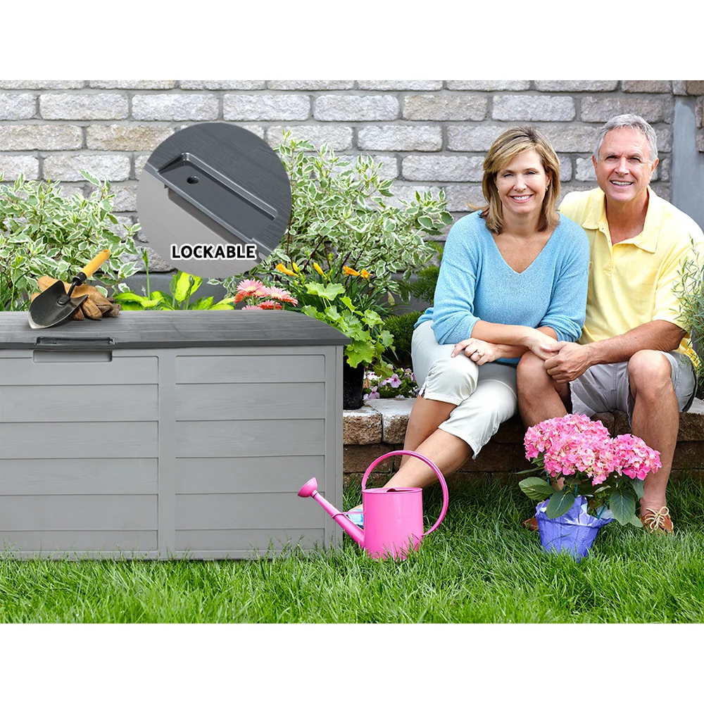 Gardeon Outdoor Storage Box | Lockable Garden Tool Container | 290 litre Capacity
