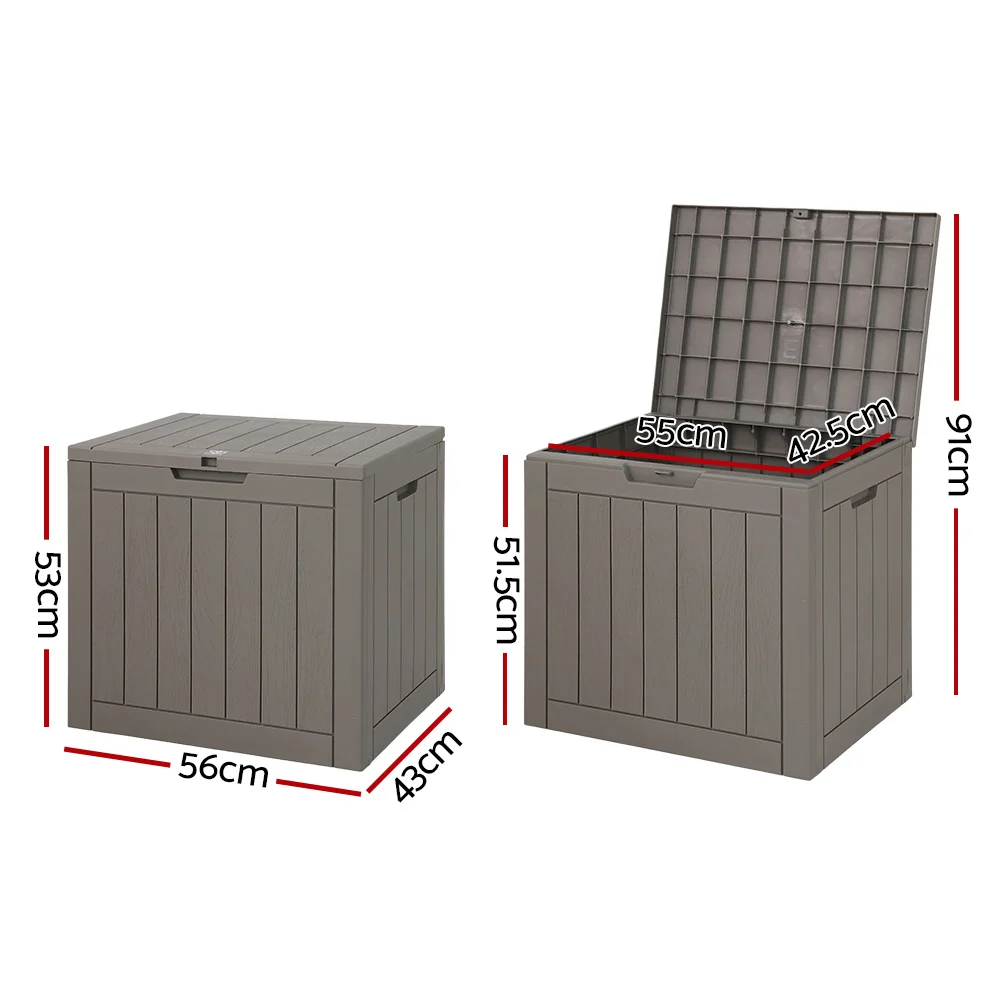 Gardeon Outdoor Storage Box | Lockable Garden Tool Container | 118litre Capacity