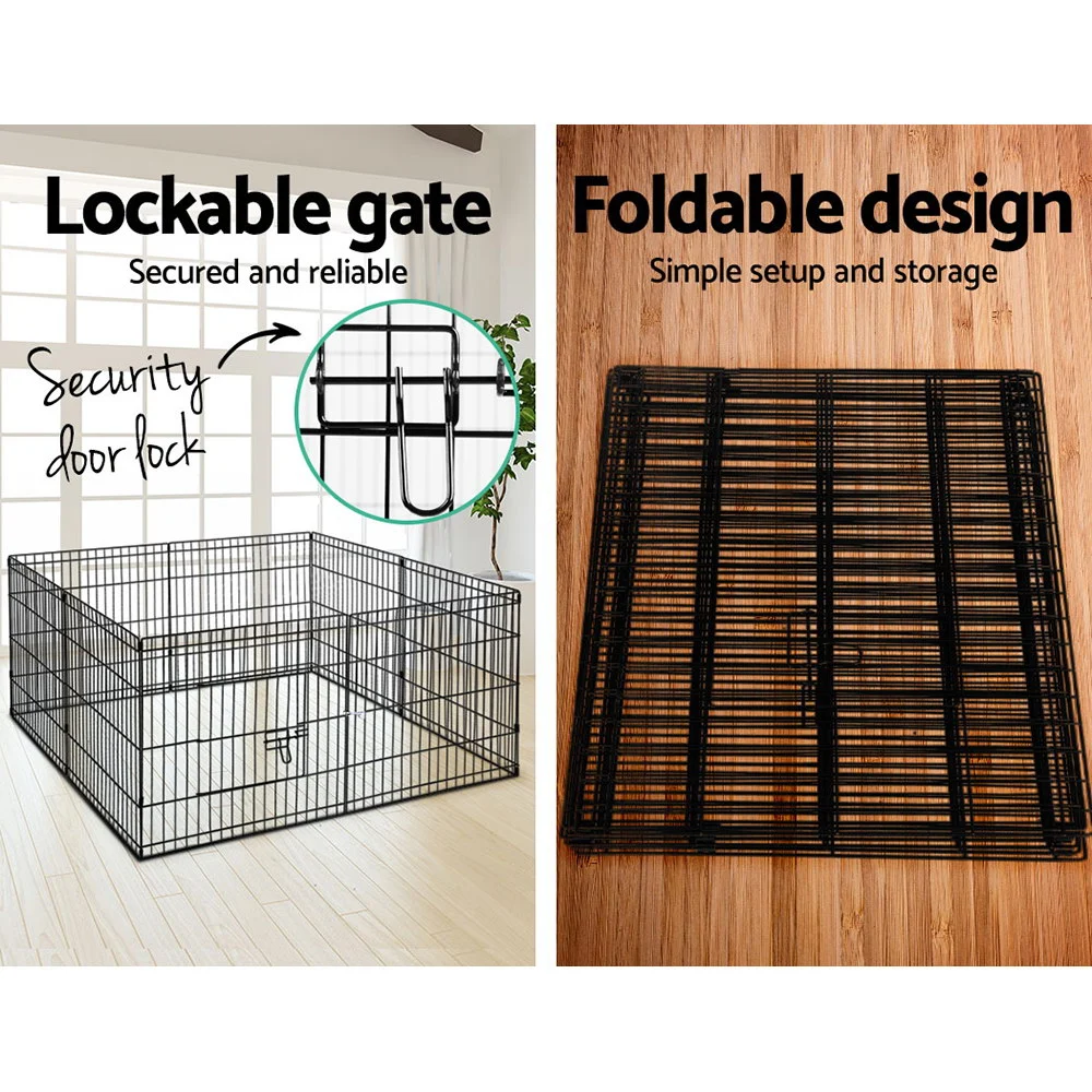 Pet Dog Playpen 60cm 75cm 90cm 8 Panel Puppy Exercise Cage Enclosure Fence