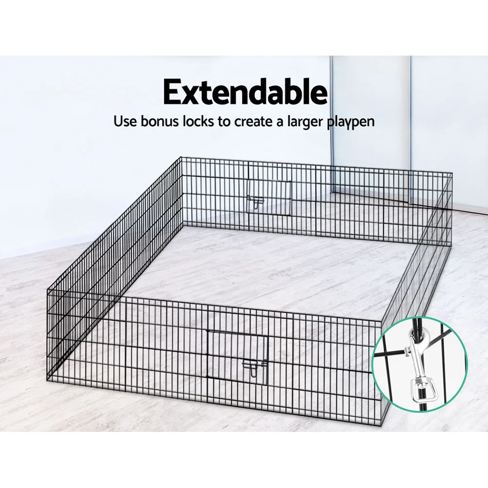 Pet Dog Playpen 60cm 75cm 90cm 8 Panel Puppy Exercise Cage Enclosure Fence