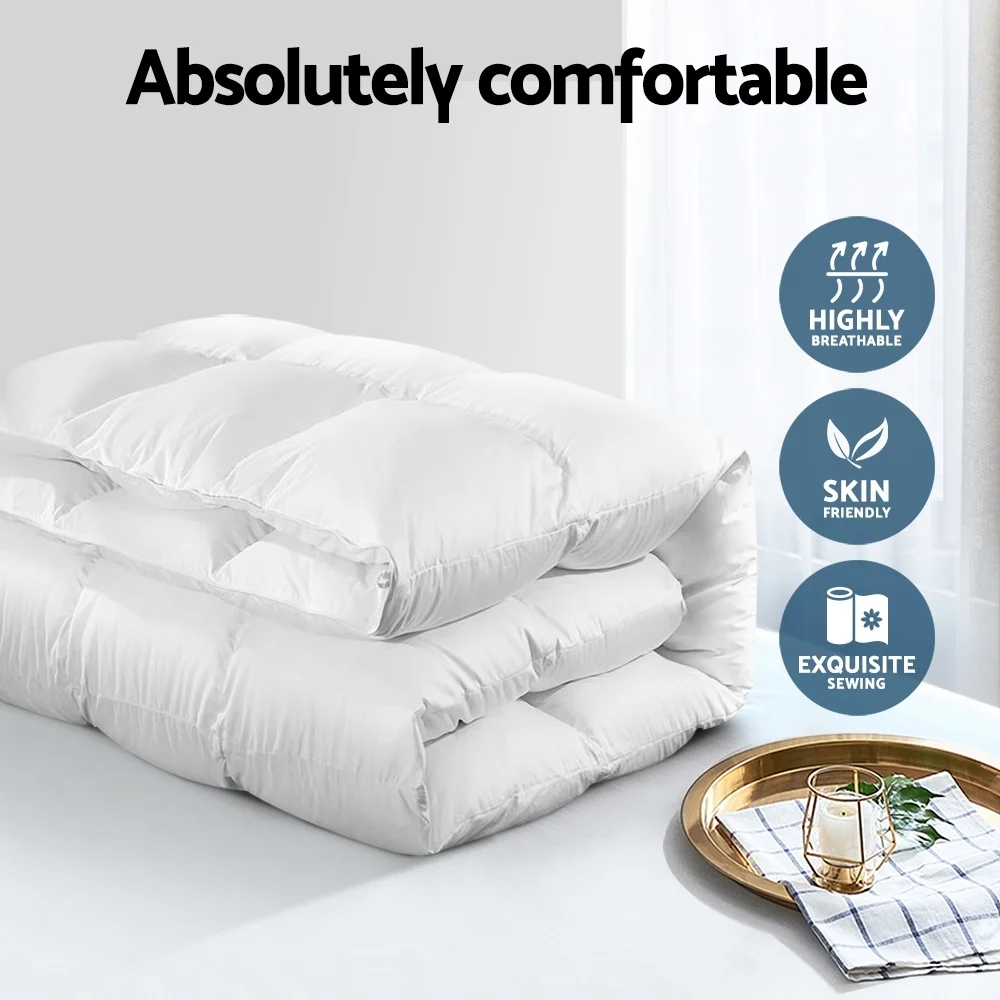 Duck Down Feather Quilt Doona in Queen King Super King Size 500gsm 700gsm