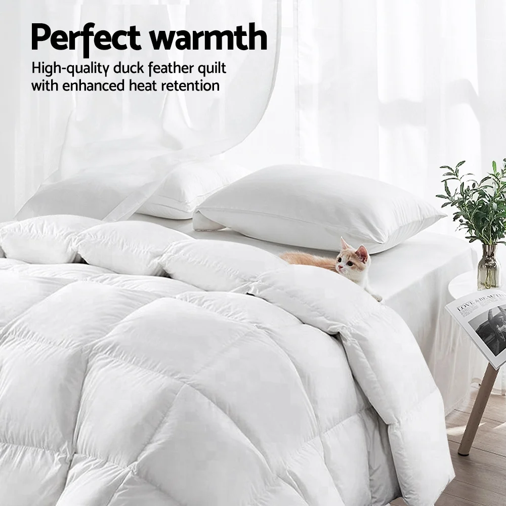 Duck Down Feather Quilt Doona in Queen King Super King Size 500gsm 700gsm