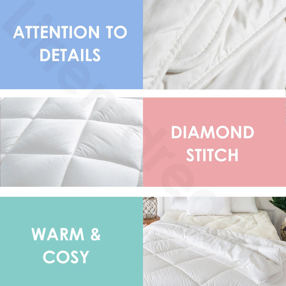 Australian Made Luxury Winter 100% Merino Wool Quilt Doona All Sizes 200/350/500/700gsm