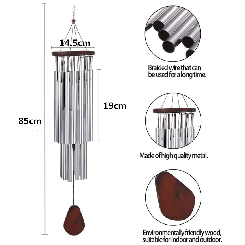 Large Deep Tone Windchime Chapel Bell Wind Chimes Outdoor Garden Home Decor