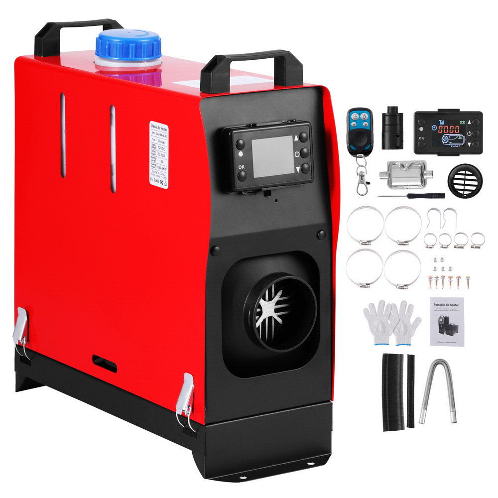 Diesel Air Heater All-in-one 12V 5KW LCD Remote Control for Car RV Indoors Caravan Camping Shed