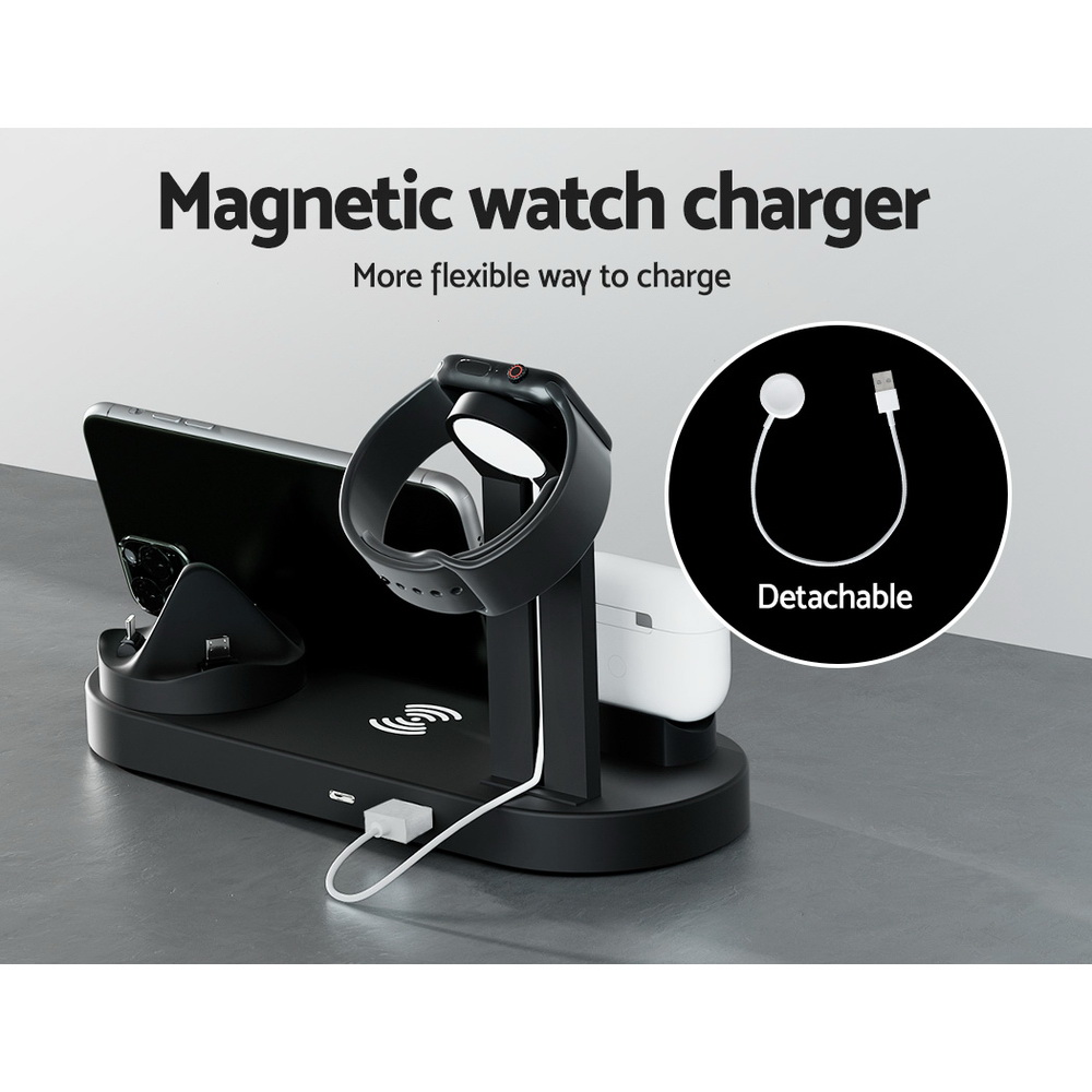 4-in-1 10W Wireless Charger Dock Multi-function Charging Station for iPhone