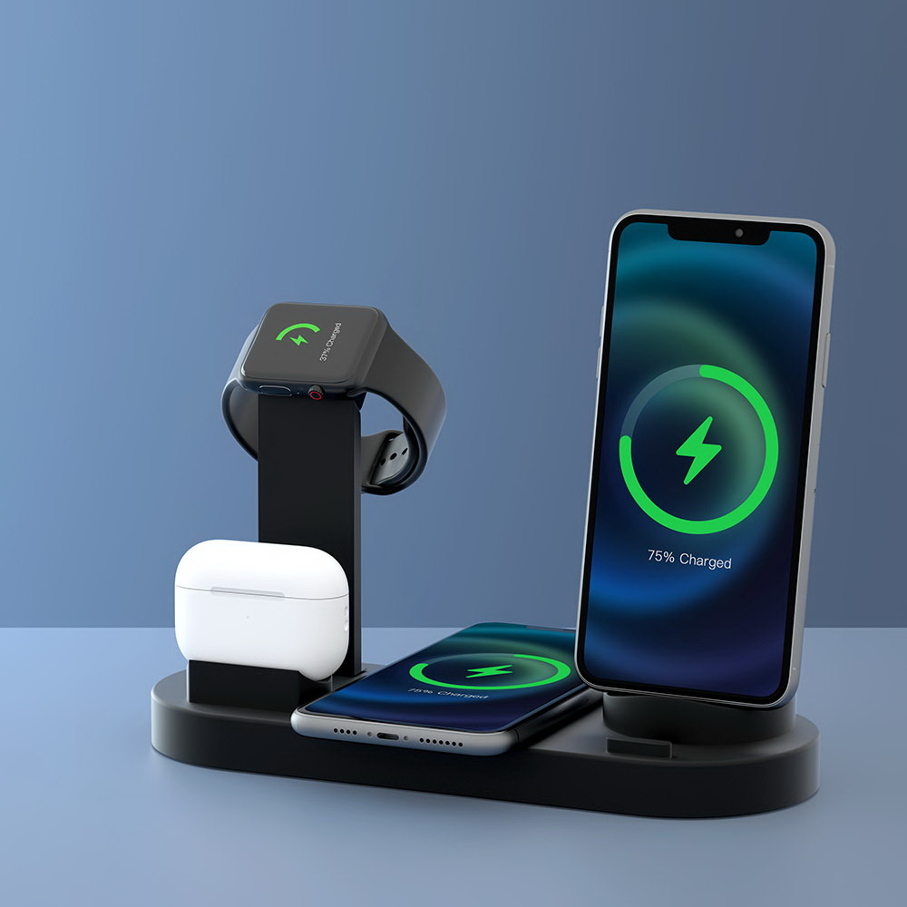 4-in-1 10W Wireless Charger Dock Multi-function Charging Station for iPhone