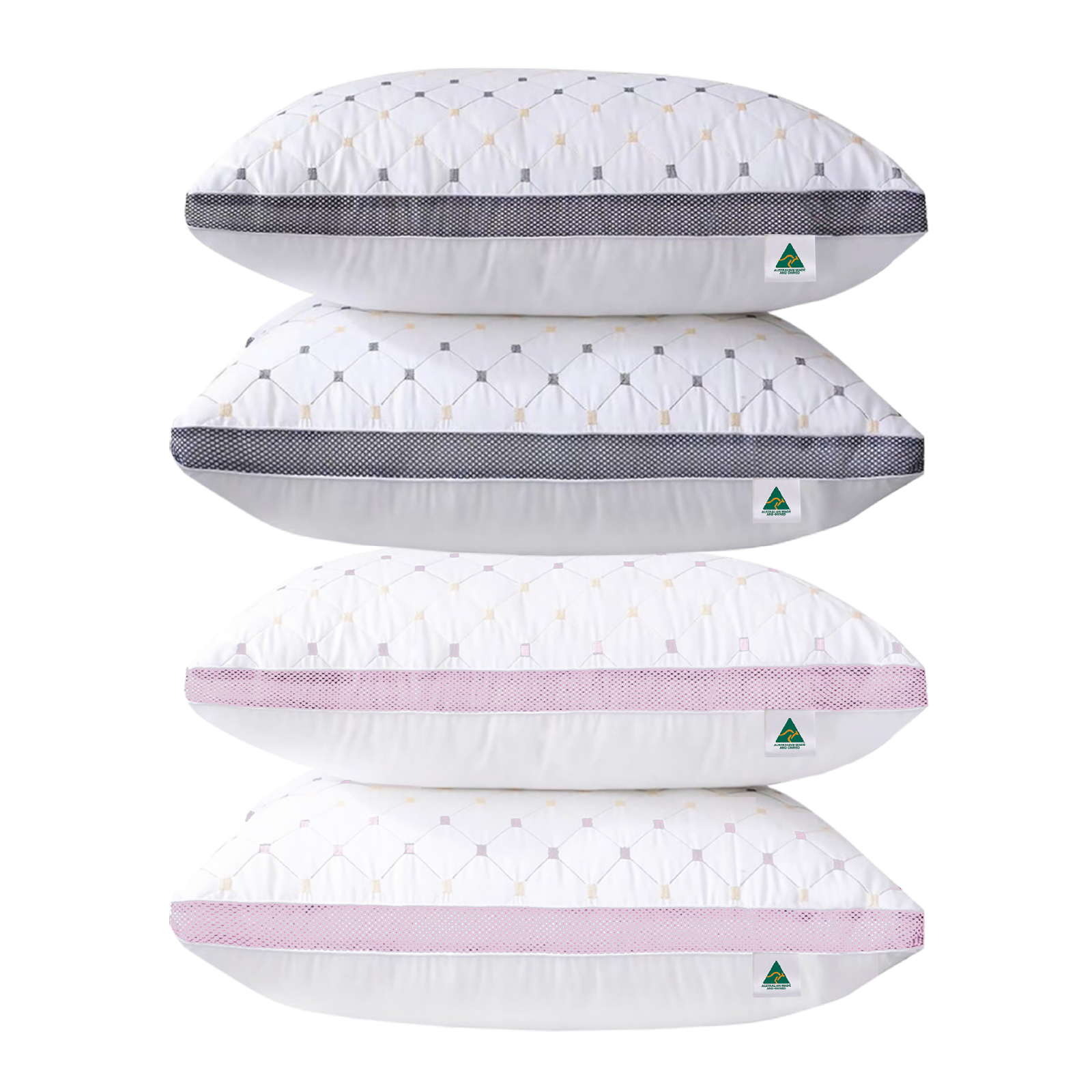 Australian Made Hotel Quality Diamond Checked Ultra Plush Soft Pillow